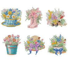 Load image into Gallery viewer, 6Pcs Flower DIY Diamond Painting Fridge Magnets Kit for Art Crafts Gift