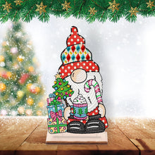 Load image into Gallery viewer, Wooden Special Shaped Cute Gnome 5D DIY Diamond Art Tabletop Decor Bedroom Decor