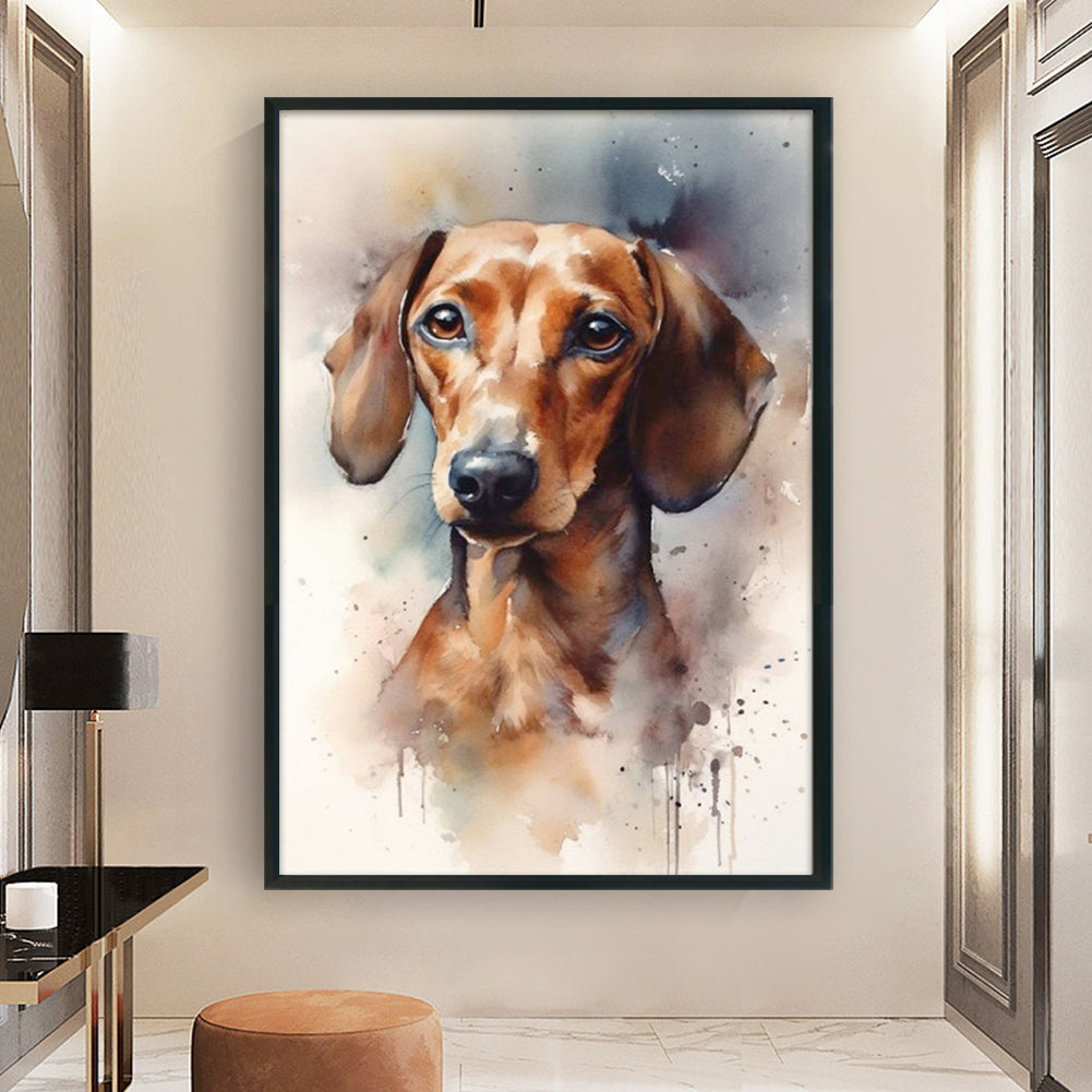 Black Dog - Full 11CT Stamped Cross Stitch 40x60CM - Yishu