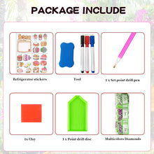 Load image into Gallery viewer, 4 Sheets Desserts Diamond Painting Art Fridge Magnet for Car Mailbox Decor