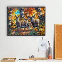 Load image into Gallery viewer, Moose In A Maple Forest 40*30CM(Canvas) Full Round Drill Diamond Painting