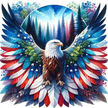 Load image into Gallery viewer, Eagle With Wings Spread In The Forest 40*40CM(Picture) Partial AB Full Round Drill Diamond Painting