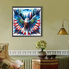 Load image into Gallery viewer, Eagle With Wings Spread In The Forest 40*40CM(Picture) Partial AB Full Round Drill Diamond Painting