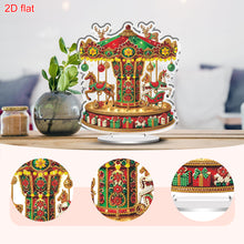 Load image into Gallery viewer, Acrylic 2D Flat Christmas Carousel DIY Desktop Diamond Art Kits Table Decor