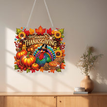 Load image into Gallery viewer, Acrylic Special Shaped Fall Thanksgiving Turkey Hanging Diamond Art Kit for Home