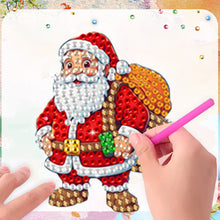 Load image into Gallery viewer, Christmas 6Pcs Acrylic Santa Claus Diamond Painting Fridge Stickers for Fridge Whiteboards
