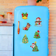 Load image into Gallery viewer, Christmas 6Pcs Acrylic Xmas Snowman Diamond Painting Fridge Stickers for Home Decor