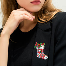 Load image into Gallery viewer, 4Pcs Acrylic Special Shaped Christmas DIY Diamond Art Brooch Kit for Women Girls