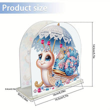 Load image into Gallery viewer, Christmas Acrylic DIY 5D Diamond Art Painting Napkin Holder Rack Set (Snail)