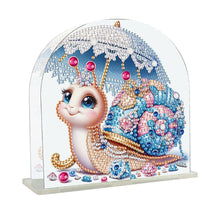 Load image into Gallery viewer, Christmas Acrylic DIY 5D Diamond Art Painting Napkin Holder Rack Set (Snail)