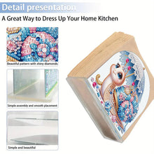 Load image into Gallery viewer, Christmas Acrylic DIY 5D Diamond Art Painting Napkin Holder Rack Set (Snail)