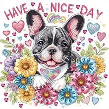 Load image into Gallery viewer, Cute Dog 30*30CM(Canvas) Partial Special Shaped Drill Diamond Painting