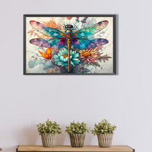 Load image into Gallery viewer, Dragonfly In A Flower Field 60*40CM(Canvas) Full Round Drill Diamond Painting