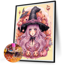 Load image into Gallery viewer, Pumpkin Witch 30*40CM(Canvas) Full Round Drill Diamond Painting