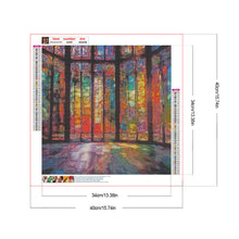 Load image into Gallery viewer, Colorful Glass 40*40CM(Canvas) Full Round Drill Diamond Painting