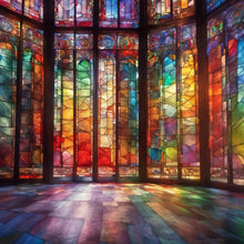 Load image into Gallery viewer, Colorful Glass 40*40CM(Canvas) Full Round Drill Diamond Painting