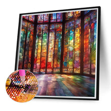 Load image into Gallery viewer, Colorful Glass 40*40CM(Canvas) Full Round Drill Diamond Painting