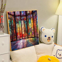 Load image into Gallery viewer, Colorful Glass 40*40CM(Canvas) Full Round Drill Diamond Painting