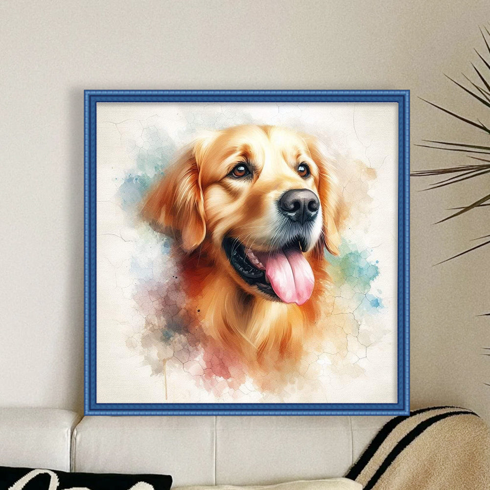 Golden Retriever - Full 11CT Counted Cross Stitch 40x40CM - Yishu