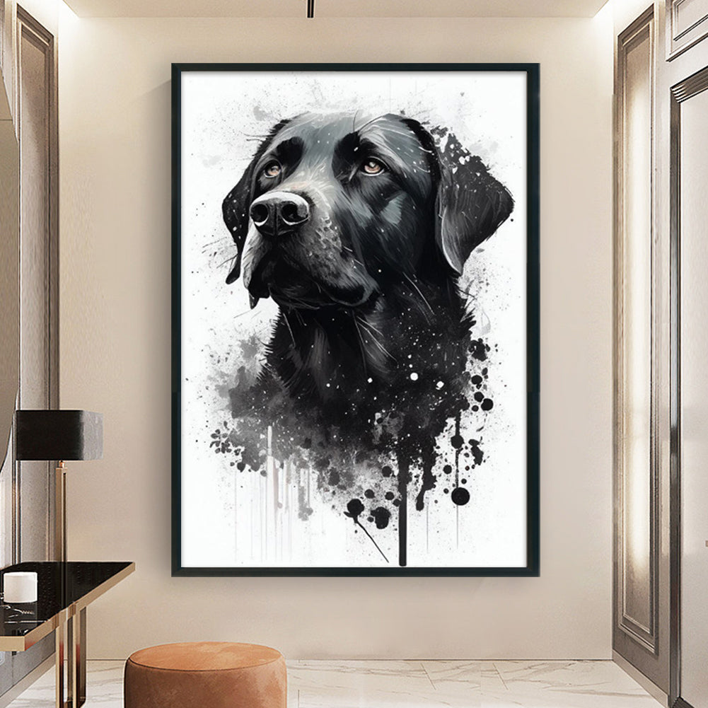 Black Dog - Full 11CT Counted Cross Stitch 40x60CM - Yishu
