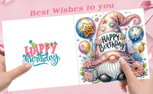 Load image into Gallery viewer, 6PCS DIY Birthday Wishes Diamond Art Greeting Cards Congratulations Cards & Gift