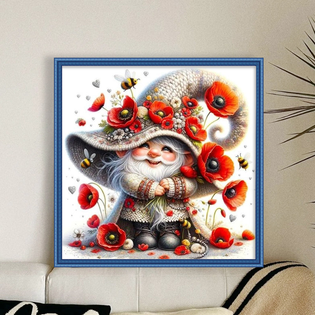Poppy Dryad - Full 11CT Counted Cross Stitch 50x50CM - Huacan