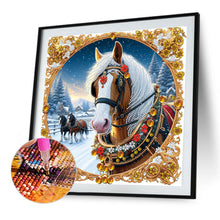Load image into Gallery viewer, Christmas Horse 40*40CM(Canvas) Partial Special Shaped Drill Diamond Painting
