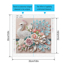 Load image into Gallery viewer, Peacock 30*30CM(Canvas) Partial Special Shaped Drill Diamond Painting