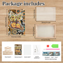 Load image into Gallery viewer, Wooden Butterfly Diamond Painting Tray Art Craft with Handle for Home Decoration