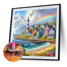 Load image into Gallery viewer, Seaside Town 50*50CM(Canvas) Full Round Drill Diamond Painting