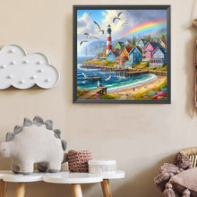Load image into Gallery viewer, Seaside Town 50*50CM(Canvas) Full Round Drill Diamond Painting