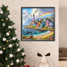 Load image into Gallery viewer, Seaside Town 50*50CM(Canvas) Full Round Drill Diamond Painting