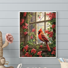 Load image into Gallery viewer, Glassy Cardinal By The Window-Bird 40*50CM(Canvas) Full Round Drill Diamond Painting