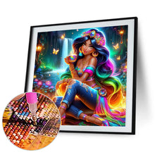 Load image into Gallery viewer, Colorful-Haired Princess Jasmine 40*40CM(Canvas) Full Round Drill Diamond Painting