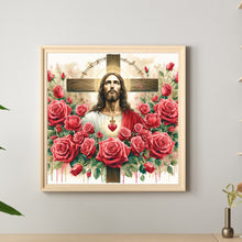 Load image into Gallery viewer, Crusader Jesus 40*40CM(Canvas) Full Round Drill Diamond Painting