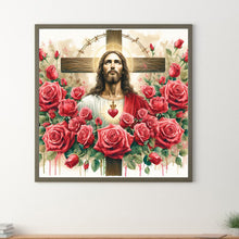 Load image into Gallery viewer, Crusader Jesus 40*40CM(Canvas) Full Round Drill Diamond Painting