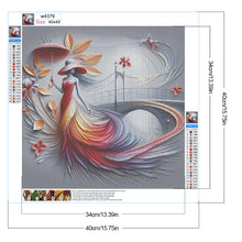 Load image into Gallery viewer, Girl With Umbrella On Bridge 40*40CM(Canvas) Full Round Drill Diamond Painting