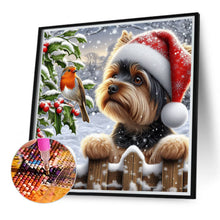 Load image into Gallery viewer, Christmas Puppy 40*40CM(Canvas) Full Round Drill Diamond Painting