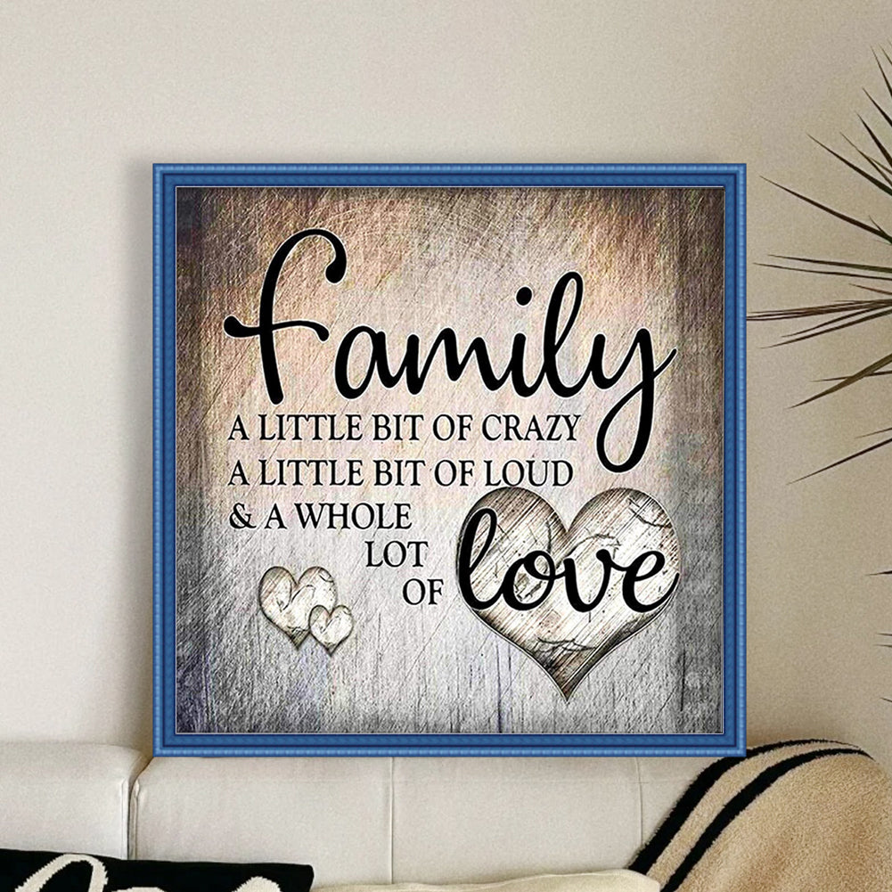 Love From Home - Full 14CT Stamped Cross Stitch 40x40CM - Huacan