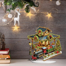 Load image into Gallery viewer, Acrylic Special Shape Christmas Train Station Diamond Desktop Ornaments