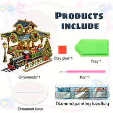 Load image into Gallery viewer, Acrylic Special Shape Christmas Train Station Diamond Desktop Ornaments