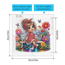 Load image into Gallery viewer, Cute Little Girl 30*30CM(Canvas) Partial Special Shaped Drill Diamond Painting