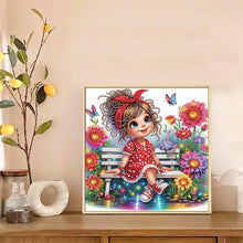 Load image into Gallery viewer, Cute Little Girl 30*30CM(Canvas) Partial Special Shaped Drill Diamond Painting