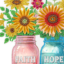 Load image into Gallery viewer, Christmas Diamond Art Hooks Rhinestone Painting Coat Hook (Sunflower Vase A)