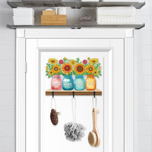 Load image into Gallery viewer, Christmas Diamond Art Hooks Rhinestone Painting Coat Hook (Sunflower Vase A)