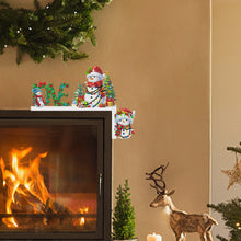 Load image into Gallery viewer, Wooden Christmas Snowman Diamond Painting Door Topper Decor for Party Ornament