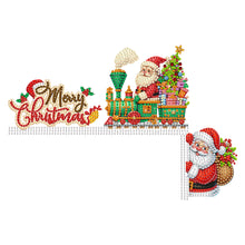 Load image into Gallery viewer, Christmas Wooden Santa Claus 5D DIY Diamond Painting Door Topper Decor for Party Ornament