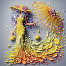 Load image into Gallery viewer, Elegant Girl 40*40CM(Canvas) Partial Special Shaped Drill Diamond Painting