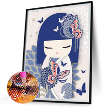 Load image into Gallery viewer, Japanese-Style Illustration Girl 30*40CM(Canvas) Full Round Drill Diamond Painting