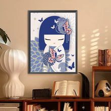 Load image into Gallery viewer, Japanese-Style Illustration Girl 30*40CM(Canvas) Full Round Drill Diamond Painting